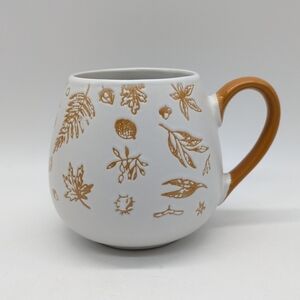 Walgreen Co White Tan Fall Autumn Leaves Coffee Mug